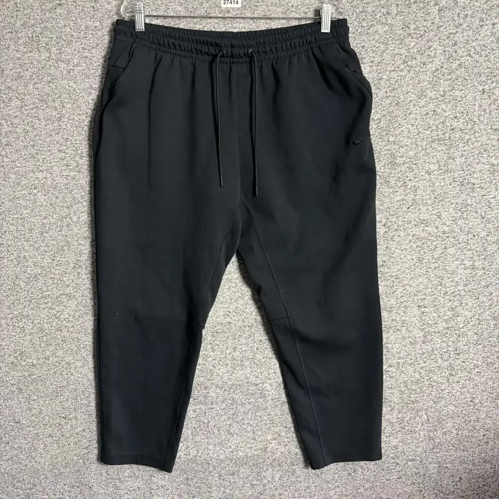 Nike Men's Size Large Black Primary Fleece Dri-Fit UV Performance Pants
